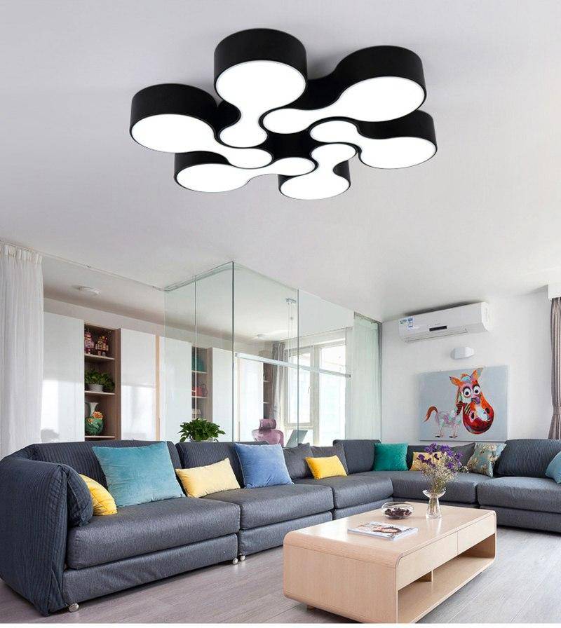 Plafonnier LED moderne arrondis imbriqués - vue 7 sur 8