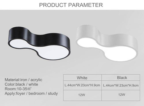 Plafonnier LED moderne arrondis imbriqués - vue 3 sur 8