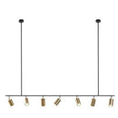 Lustre design à LED avec spots dirigeables dorés
