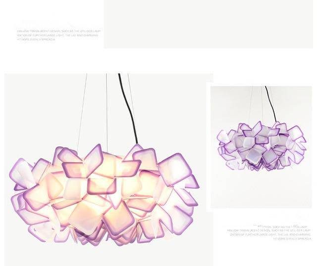 Suspension design de couleur en acrylique Clizia - vue 7 sur 9