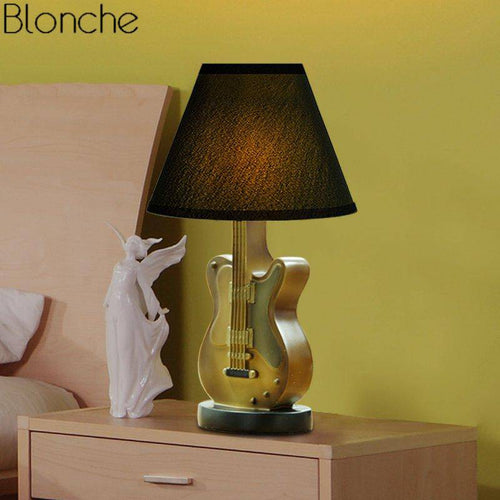 Lampe de table guitare avec abat-jour Decor - vue 3 sur 5