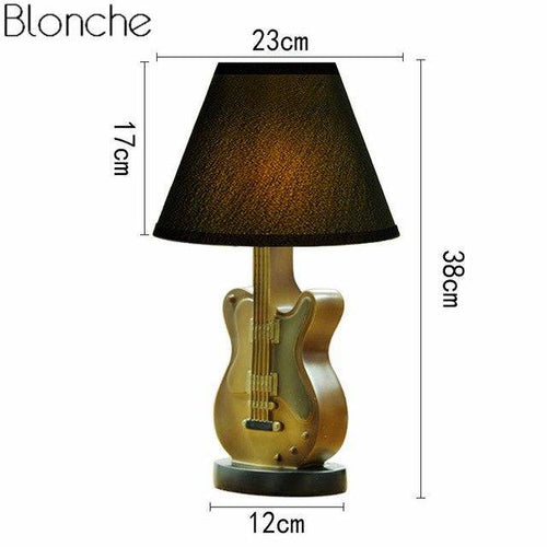 Lampe de table guitare avec abat-jour Decor - vue 5 sur 5