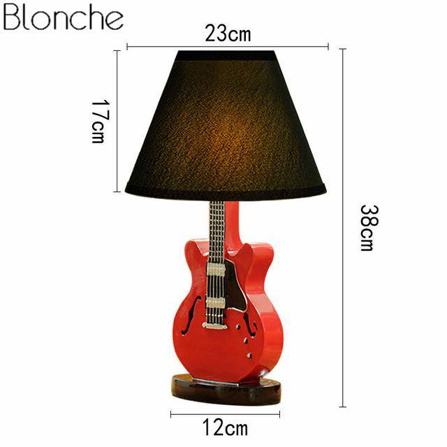 Lampe de table guitare avec abat-jour Decor - vue 3 sur 5