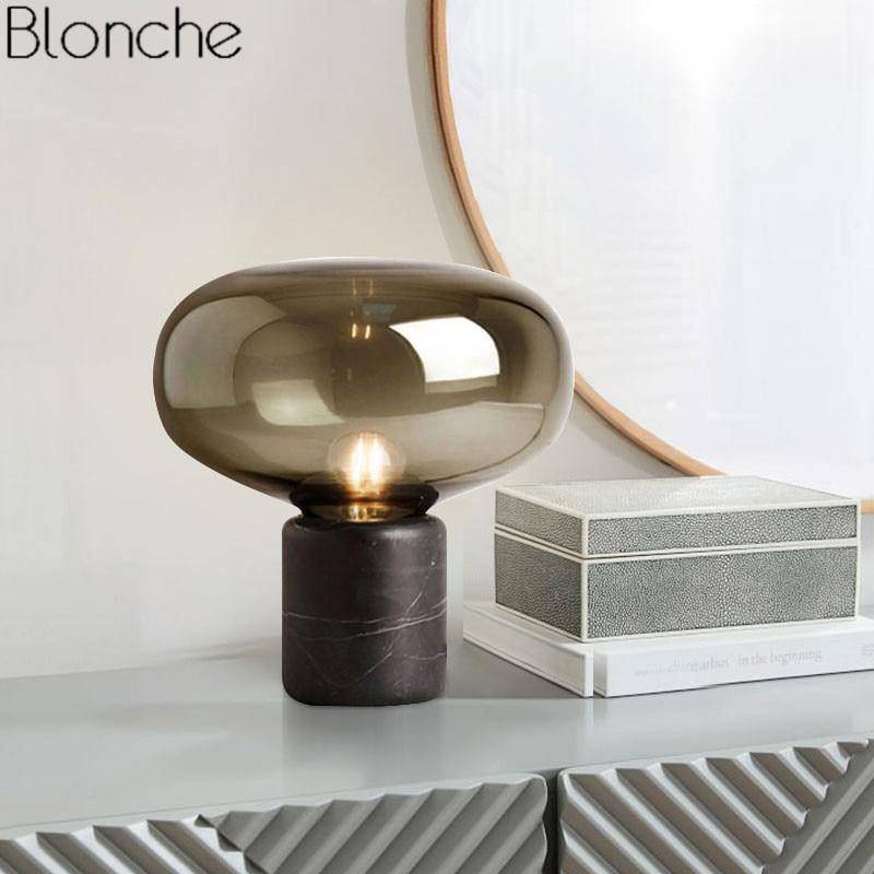 Lampe de table design à LED en verre Night - vue 2 sur 7