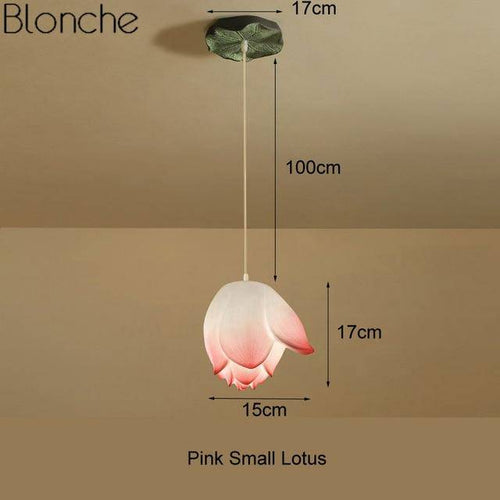 Suspension LED style chinois avec fleurs Lotus - vue 8 sur 18