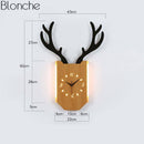 Applique murale LED corne de cerf et horloge