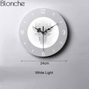 Applique murale LED corne de cerf et horloge