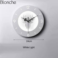 Applique murale LED corne de cerf et horloge