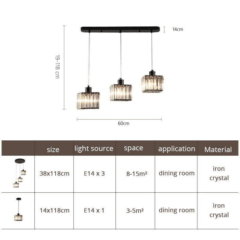 Suspension en verre carrée à LED design - vue 3 sur 12