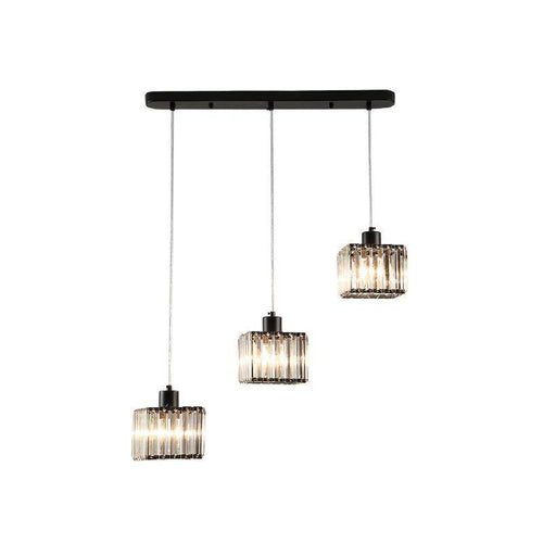 Suspension en verre carrée à LED design - vue 6 sur 12