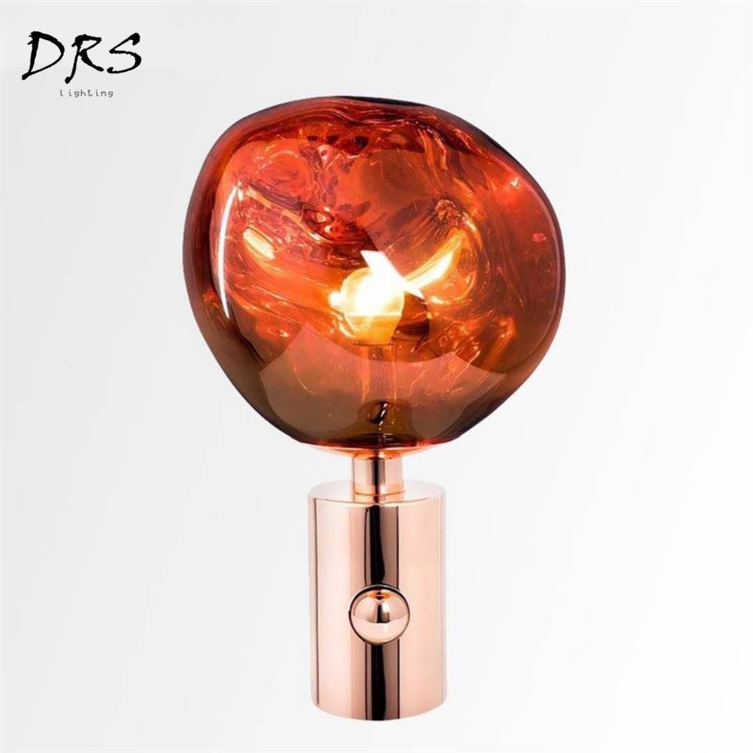 Lampe à poser design en PVC rose gold Melt - vue 7 sur 7