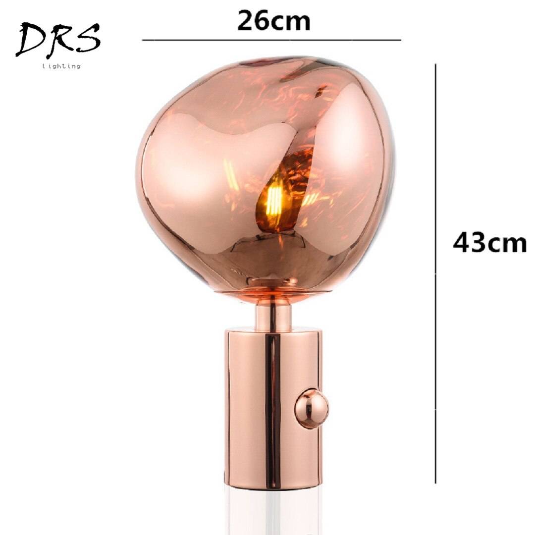 Lampe à poser design en PVC rose gold Melt - vue 5 sur 7