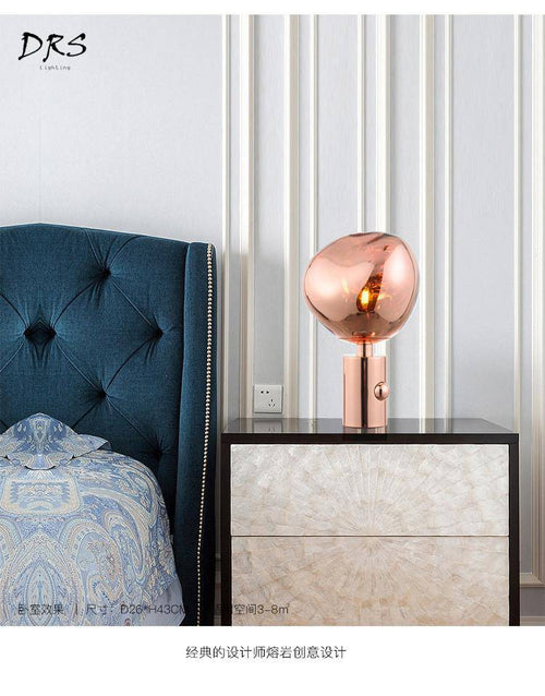 Lampe à poser design en PVC rose gold Melt - vue 4 sur 7