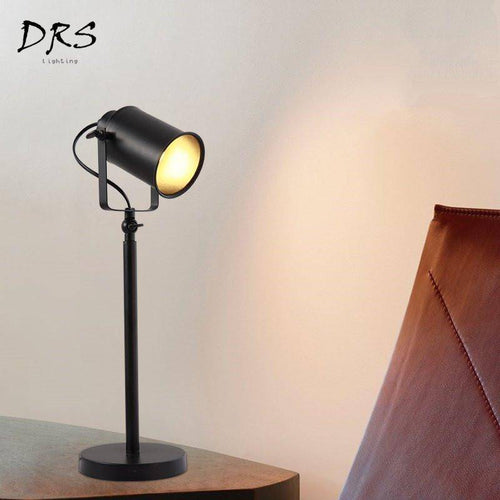 Lampe de bureau à LED spot ajustable sur pied noir - vue 2 sur 6