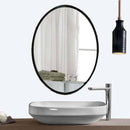 Miroir mural ovale cadre noir European