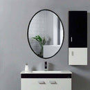 Miroir mural ovale cadre noir European