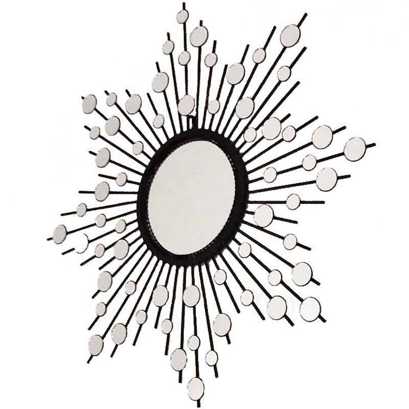 Grand miroir mural décoratif soleil rond Sun - vue 6 sur 6