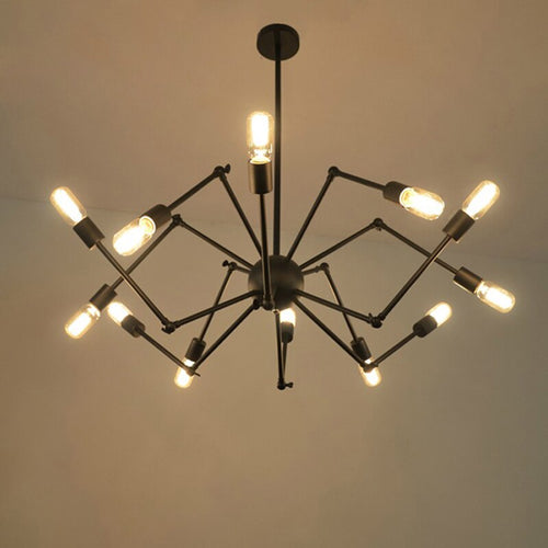 Lustre design en métal avec bras articulés ajustables Spike - vue 4 sur 6
