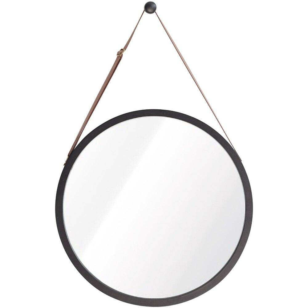 Miroir mural rond suspendu avec cadre Hotel - vue 9 sur 14