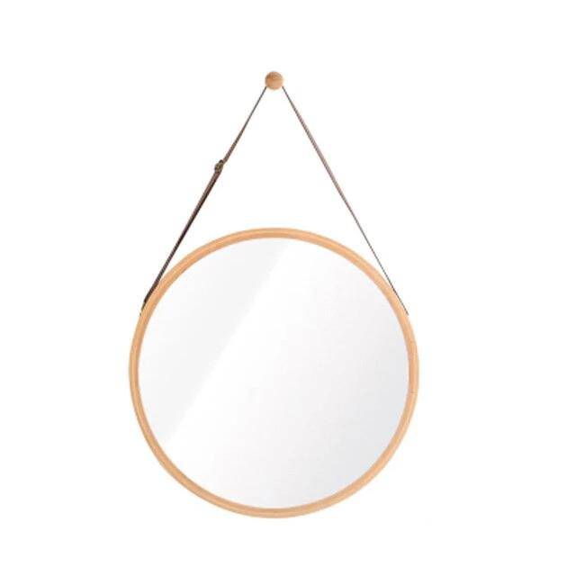 Miroir mural rond suspendu avec cadre Hotel - vue 4 sur 14