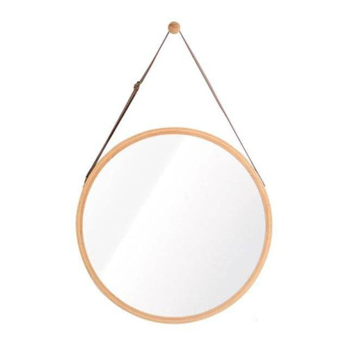 Miroir mural rond suspendu avec cadre Hotel - vue 8 sur 14