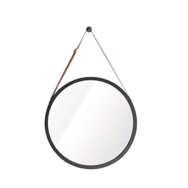 Miroir mural rond suspendu avec cadre Hotel - vue 5 sur 14