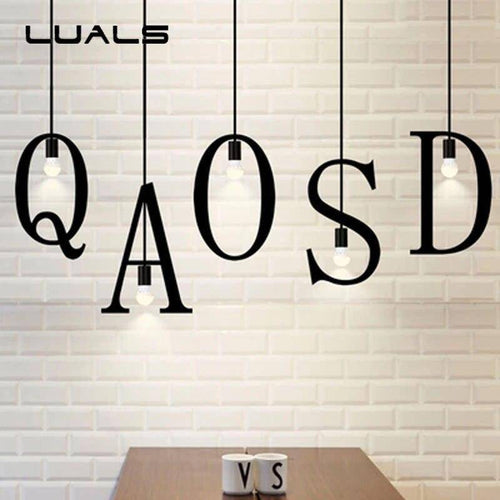 Suspension design LED avec Lettres en métal style Creative - vue 11 sur 28