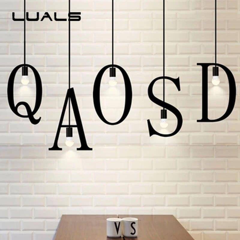 Suspension design LED avec Lettres en métal style Creative - vue 10 sur 28