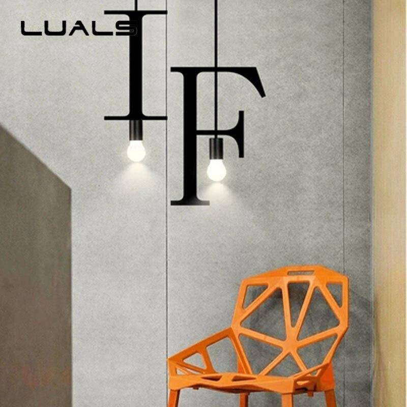 Suspension design LED avec Lettres en métal style Creative - vue 2 sur 28