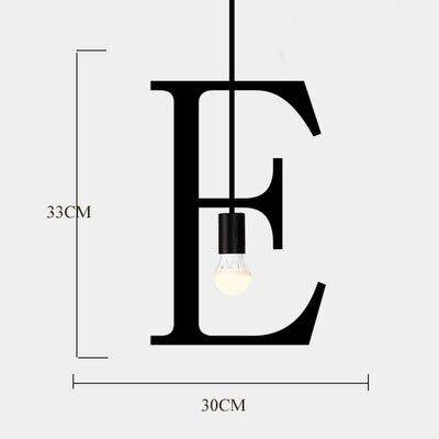 Suspension design LED avec Lettres en métal style Creative - vue 9 sur 28