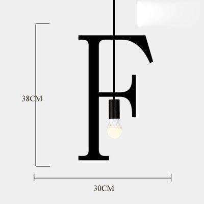 Suspension design LED avec Lettres en métal style Creative - vue 28 sur 28
