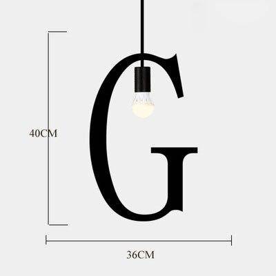 Suspension design LED avec Lettres en métal style Creative - vue 12 sur 28