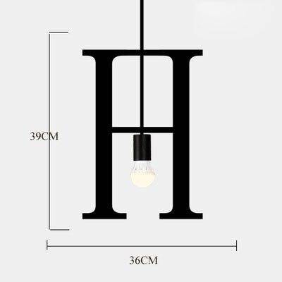 Suspension design LED avec Lettres en métal style Creative - vue 11 sur 28