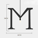 Suspension design LED avec Lettres en métal style Creative