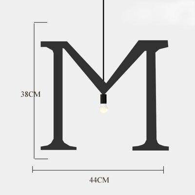 Suspension design LED avec Lettres en métal style Creative - vue 17 sur 28