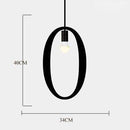 Suspension design LED avec Lettres en métal style Creative