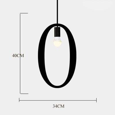 Suspension design LED avec Lettres en métal style Creative - vue 19 sur 28