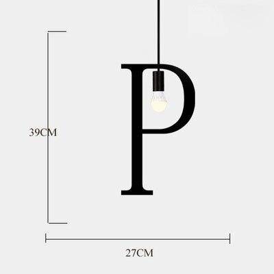Suspension design LED avec Lettres en métal style Creative - vue 21 sur 28