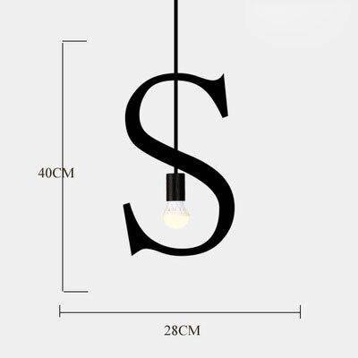 Suspension design LED avec Lettres en métal style Creative - vue 23 sur 28