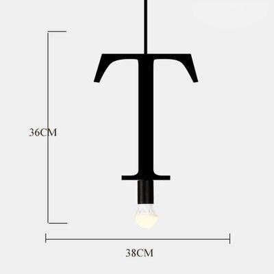 Suspension design LED avec Lettres en métal style Creative - vue 24 sur 28