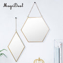 Miroir mural suspendu losange doré Frame