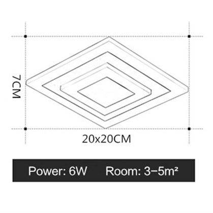 Plafonnier carré LED Dormitorio - vue 6 sur 6
