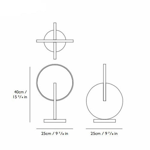 Lampe à poser design LED avec double disque argenté Lee - vue 6 sur 6