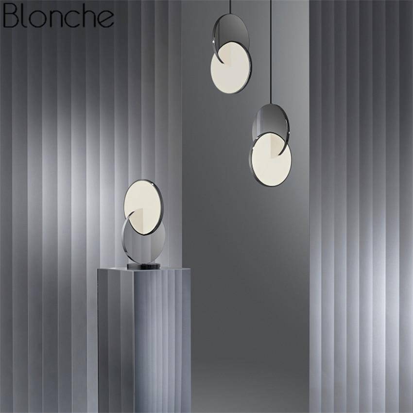 Lampe à poser design LED avec double disque argenté Lee - vue 4 sur 6