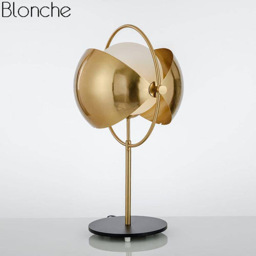 Lampe à poser design LED avec boule en verre et métal doré Luxury - vue 3 sur 4