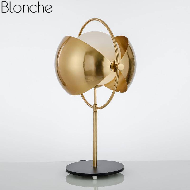 Lampe à poser design LED avec boule en verre et métal doré Luxury - vue 2 sur 4