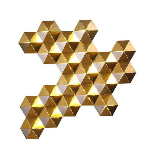 Applique murale design LED aux formes géométriques dorées Luxury - vue 5 sur 10