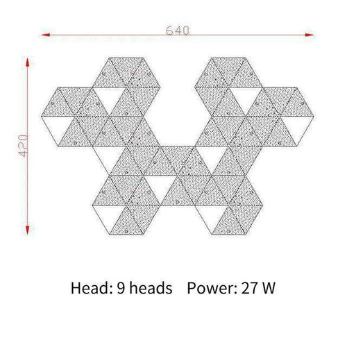 Applique murale design LED aux formes géométriques dorées Luxury - vue 7 sur 10