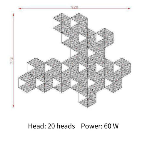 Applique murale design LED aux formes géométriques dorées Luxury - vue 8 sur 10