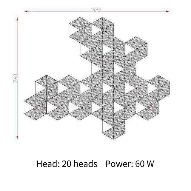 Applique murale design LED aux formes géométriques dorées Luxury - vue 7 sur 10